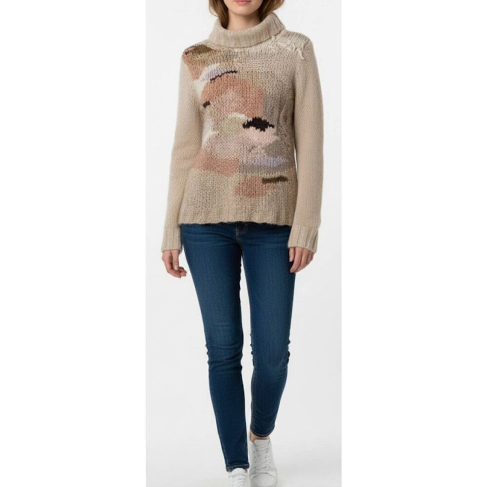Far away from close women medium kid mohair alpaca sweater tan anthropologie